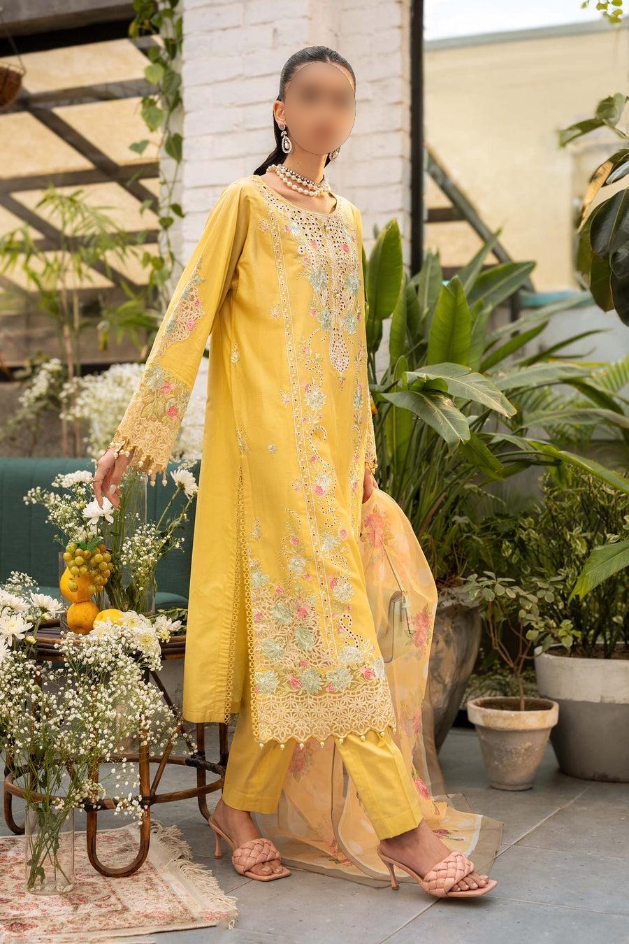 3 Piece Embroidered Lawn Suit | DW-EF25-05/A|MARIA B
