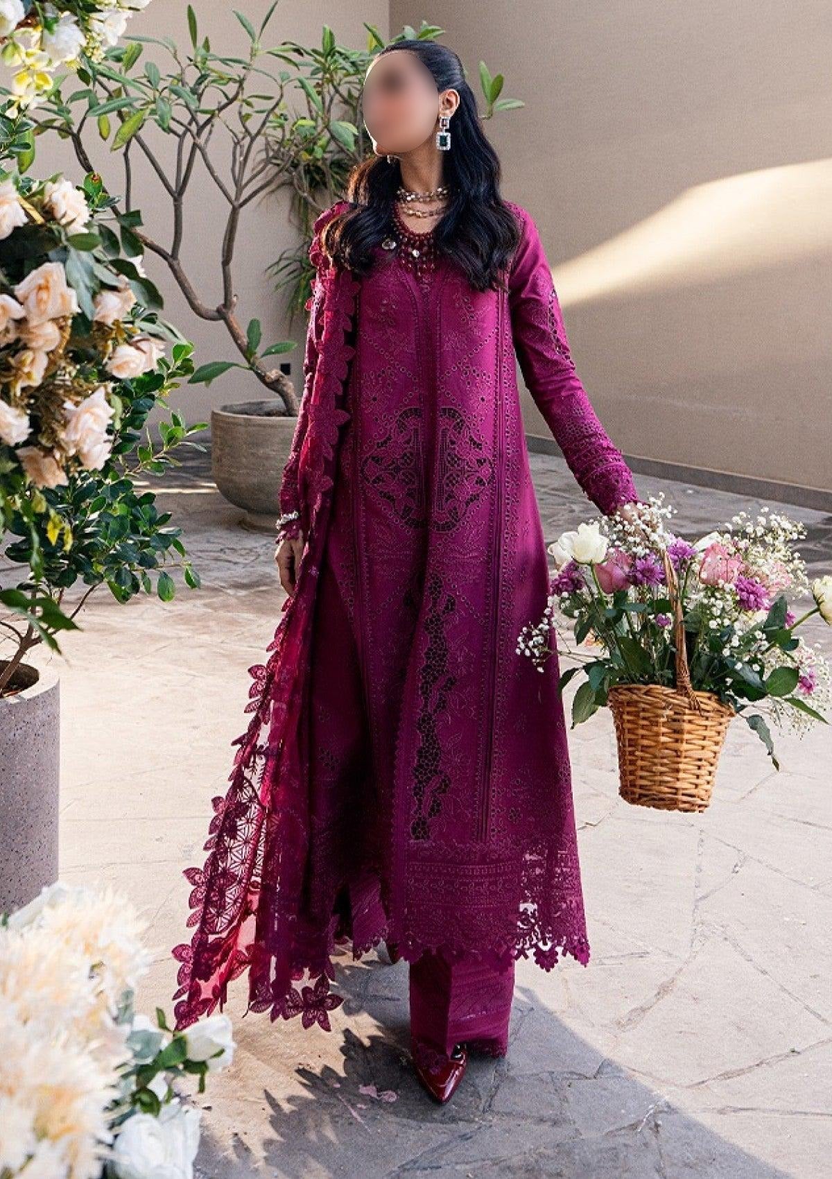 Qalamkar Luxury Lawn | Sahil 2025 | FK-11 VIOLET