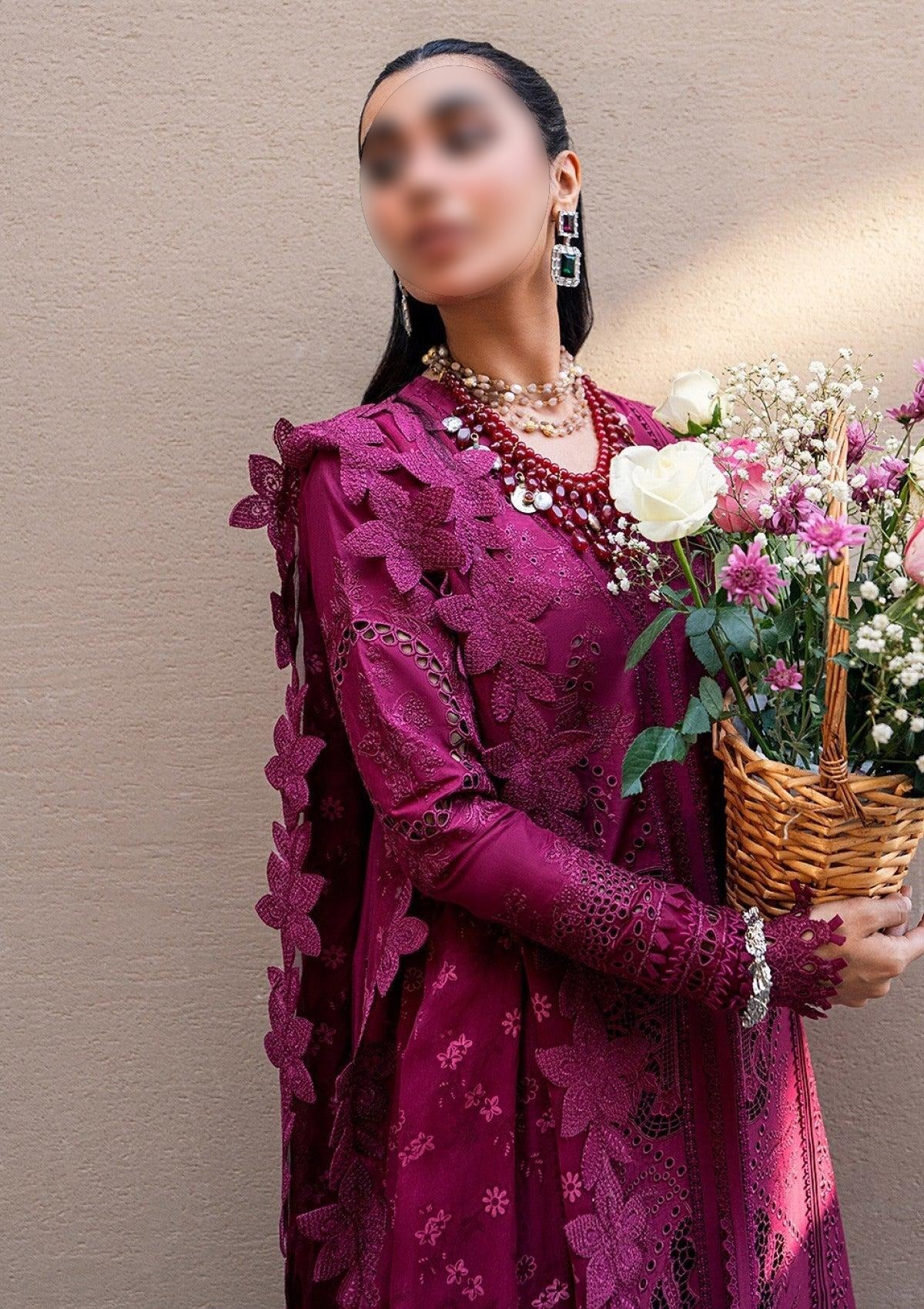 Qalamkar Luxury Lawn | Sahil 2025 | FK-11 VIOLET