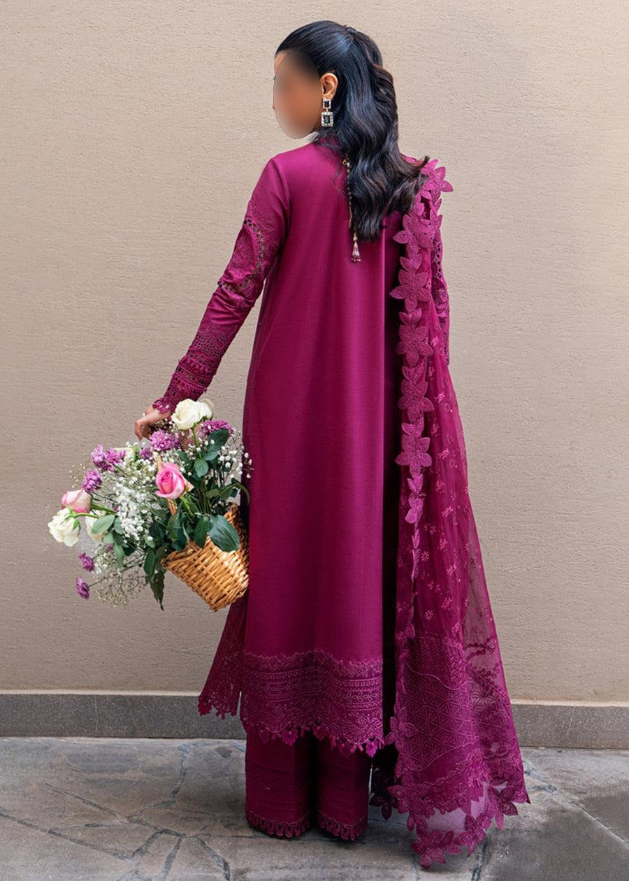 Qalamkar Luxury Lawn | Sahil 2025 | FK-11 VIOLET