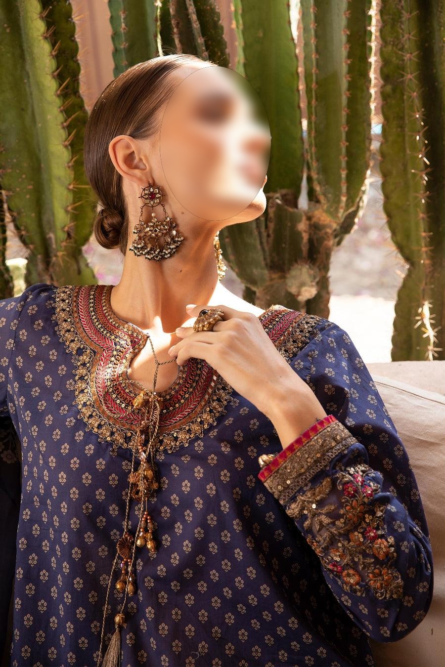 3 Piece Printed Lawn Suit | DW-EF23-14R1|MARIA B