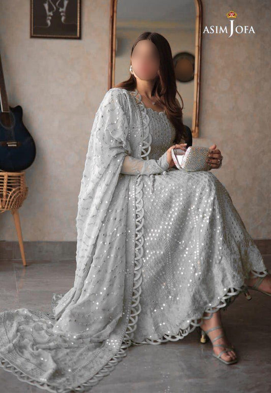 ASIM JOFA EDIT MINAL KHAN CHIFFON DRESS