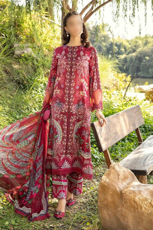3 Piece Unstitched Printed Lawn Suit | MPT-2514-B |MARIA B