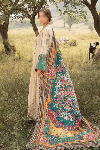 3Pc Maria B Unstitched M.print Pakistani Winter Suit - 7A|Maria B