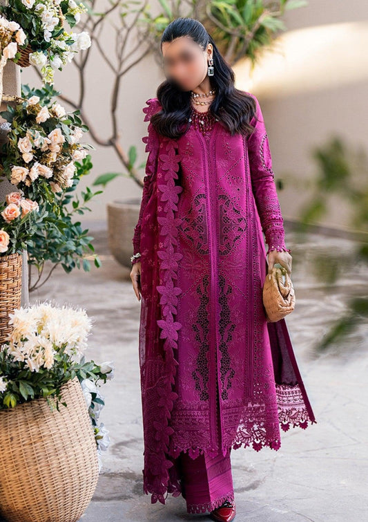 Qalamkar Luxury Lawn | Sahil 2025 | FK-11 VIOLET