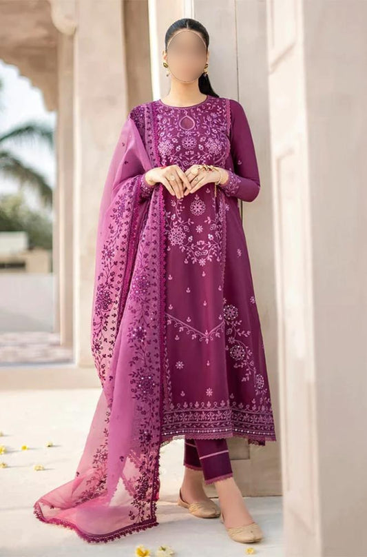 Asim Jofa - 3PC Embroidered Lawn Suit - GMB3046