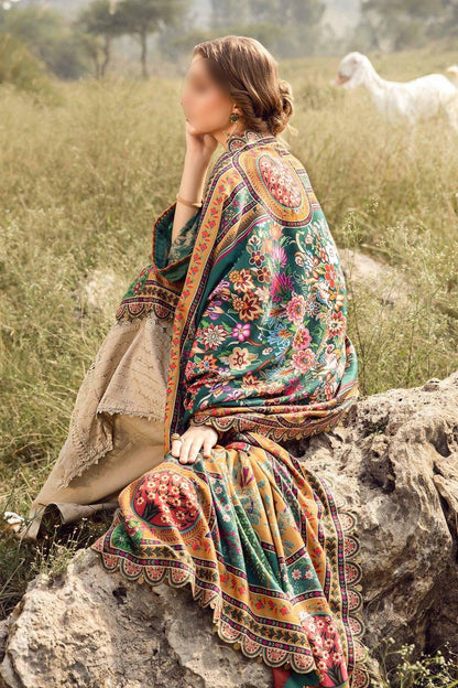 3Pc Maria B Unstitched M.print Pakistani Winter Suit - 7A|Maria B