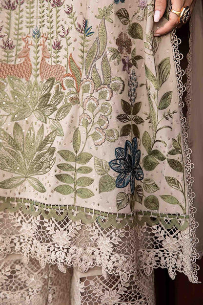 3 Piece Unstitched Embroidered Linen Suit | DL-1211 | Maria B