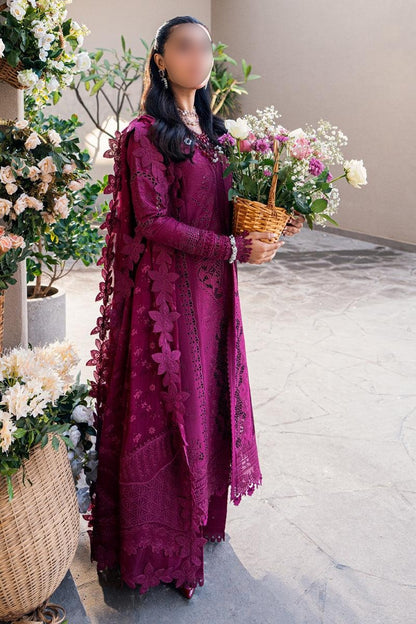 Qalamkar Luxury Lawn | Sahil 2025 | FK-11 VIOLET
