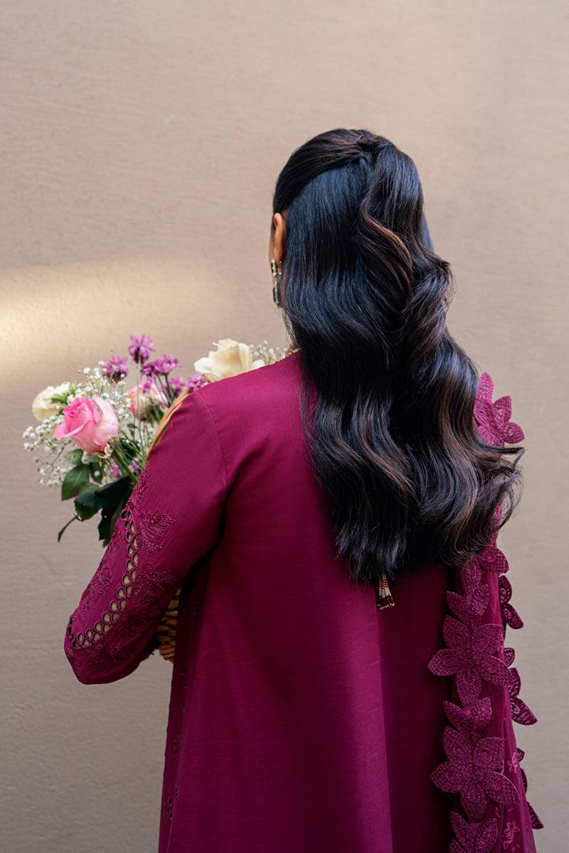 Qalamkar Luxury Lawn | Sahil 2025 | FK-11 VIOLET