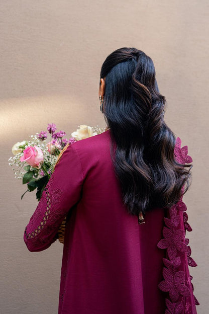 Qalamkar Luxury Lawn | Sahil 2025 | FK-11 VIOLET